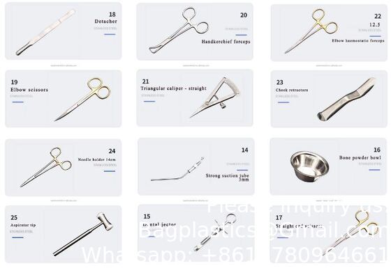 Dental Surgical Instrument Kit Dental Surgery Kit Dental Surgery 26 Piece Instrument Set Dental Orthodontics Kit &18 Pcs High Quality Basic Orthodontics Dental Instruments Tools Set Metal & Plastic