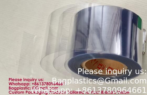 فيلم PVDC ، فيلم Alu Alu ، فيلم PETG Shrink ، فيلم PLA ، فيلم Blister ، فيلم مركب ، فيلم TPU ، فيلم EVA ، جلد الفينيل ، فيلم حماية ، تعبئة أدوات الصيدلة لفيلم PVC / PE الأبيض الملون