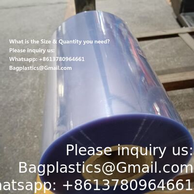 ضيق عالية واضحة 40/50 ميكروفون مركز أنبوب مطوية، ضيق عالية مخصصة 30UM-60UM PETG PVC ضيق لفائف لطباعة ملصقات المشروبات