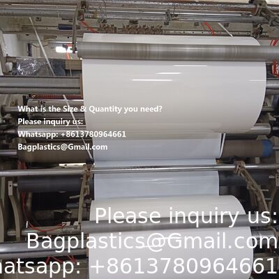 ضيق عالية واضحة 40/50 ميكروفون مركز أنبوب مطوية، ضيق عالية مخصصة 30UM-60UM PETG PVC ضيق لفائف لطباعة ملصقات المشروبات