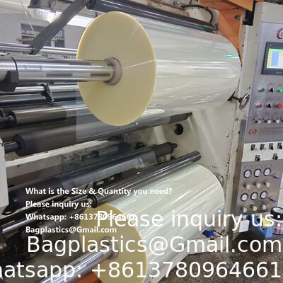 ضيق عالية واضحة 40/50 ميكروفون مركز أنبوب مطوية، ضيق عالية مخصصة 30UM-60UM PETG PVC ضيق لفائف لطباعة ملصقات المشروبات