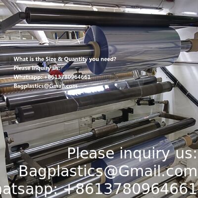 ضيق عالية واضحة 40/50 ميكروفون مركز أنبوب مطوية، ضيق عالية مخصصة 30UM-60UM PETG PVC ضيق لفائف لطباعة ملصقات المشروبات