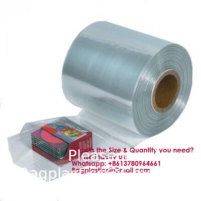 فيلم انكماش ناعم مقاوم للرطوبة من PET/PETG مطوي في المنتصف لتغليف القهوة والعصير والنبيذ والصودا، فيلم انكماش حراري لملصقات زجاجات القهوة والنبيذ والعصير والصودا